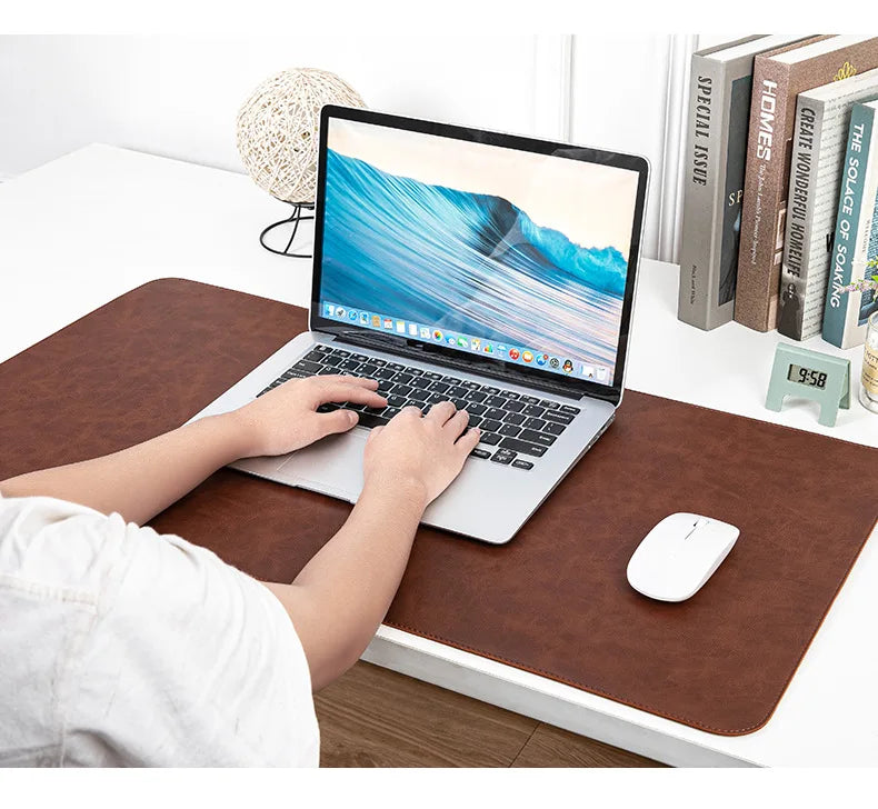 Desk Pad Waterproof PU Mouse Pad Desk Mat Protective Cover Large Mousepad Computer Laptop Non-slip Easy To Clean Keyboard Mats