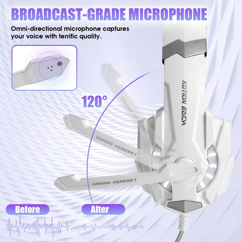 Over-Ear Wired Gaming Headset With Microphone, Tuned For Gaming To Deliver Clear Audio Quality, Features In-Line Volume Control