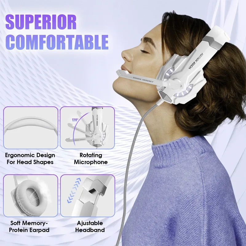 Over-Ear Wired Gaming Headset With Microphone, Tuned For Gaming To Deliver Clear Audio Quality, Features In-Line Volume Control