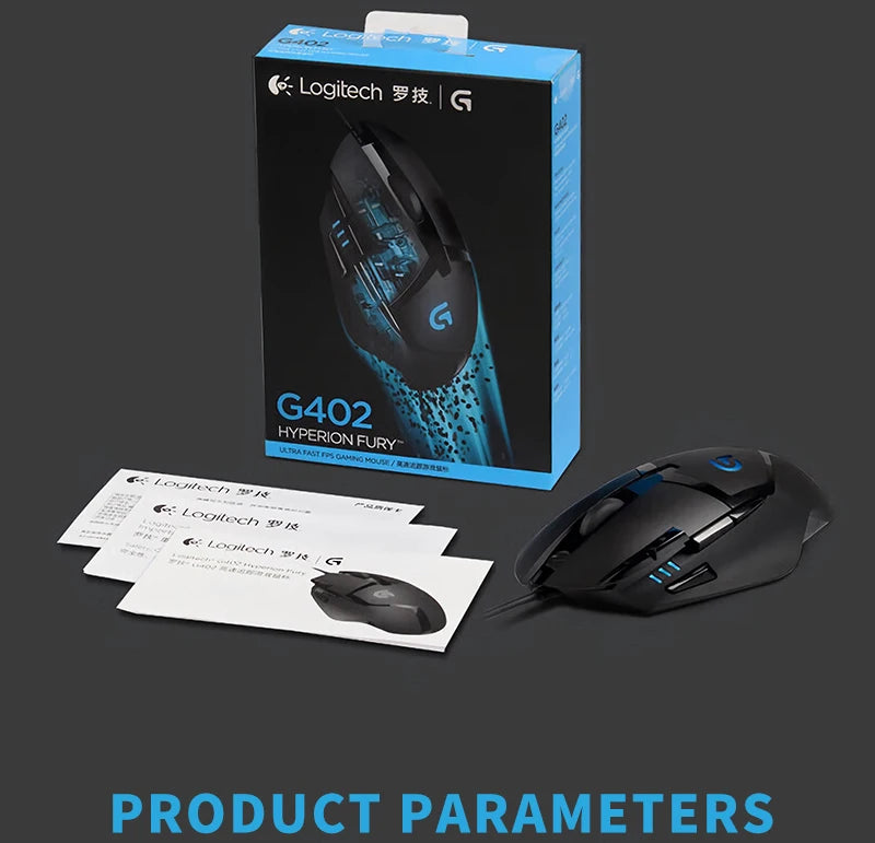 Logitech G402 Gaming Mouse, Wired Mechanical Macro Programmable Esports Mouse, Suitable for PC Desktop and Laptop Gamers