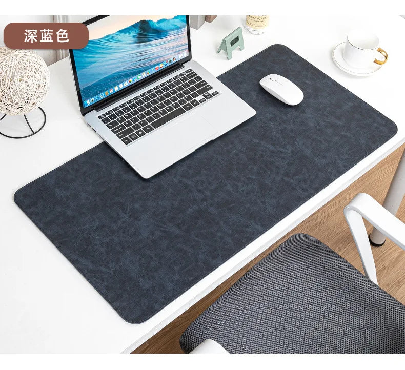 Desk Pad Waterproof PU Mouse Pad Desk Mat Protective Cover Large Mousepad Computer Laptop Non-slip Easy To Clean Keyboard Mats