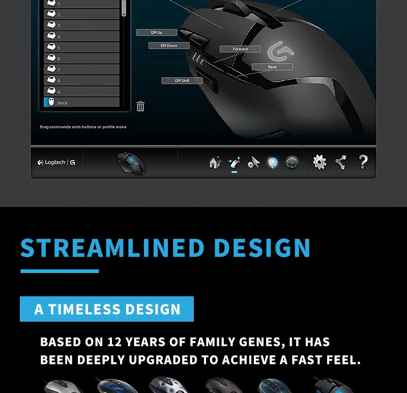 Logitech G402 Gaming Mouse, Wired Mechanical Macro Programmable Esports Mouse, Suitable for PC Desktop and Laptop Gamers