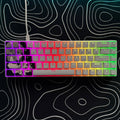 Gaming Mechanical Keyboard, Wired RGB Backlit Mini Keyboard, Ultra-Compact Anti-Ghosting No-Conflict 68 Keys Membrane Gaming