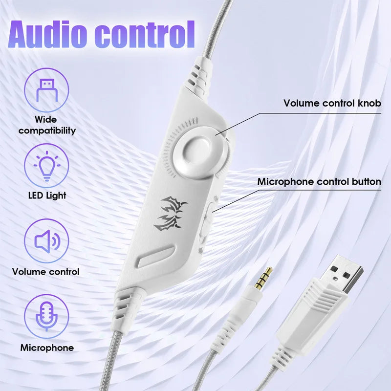 Over-Ear Wired Gaming Headset With Microphone, Tuned For Gaming To Deliver Clear Audio Quality, Features In-Line Volume Control
