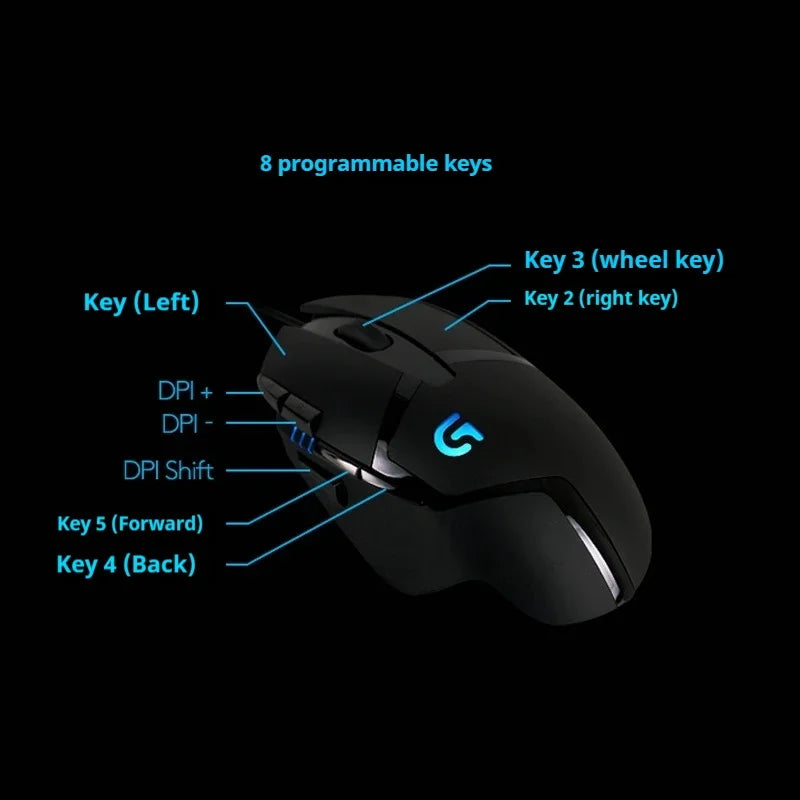 Logitech G402 Gaming Mouse, Wired Mechanical Macro Programmable Esports Mouse, Suitable for PC Desktop and Laptop Gamers