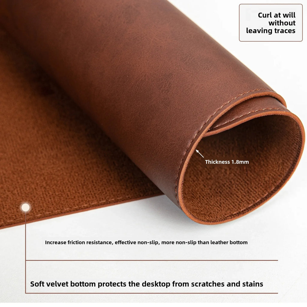 Desk Pad Waterproof PU Mouse Pad Desk Mat Protective Cover Large Mousepad Computer Laptop Non-slip Easy To Clean Keyboard Mats