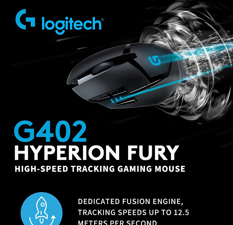 Logitech G402 Gaming Mouse, Wired Mechanical Macro Programmable Esports Mouse, Suitable for PC Desktop and Laptop Gamers
