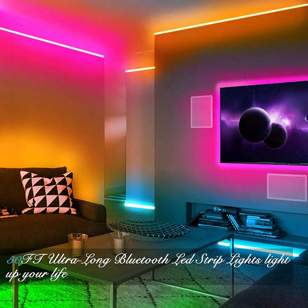 RGB USB LED Strip, APP with 44 Key Remote Control, Suitable for Bedroom, Living Room, Kitchen, Esports Decoration Night Light